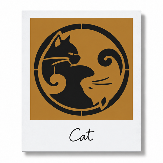 Cat – Daire İçindeki Kedi LatteShot desen kartı