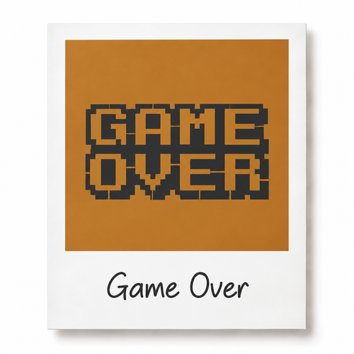 Game Over LatteShot desen kartı