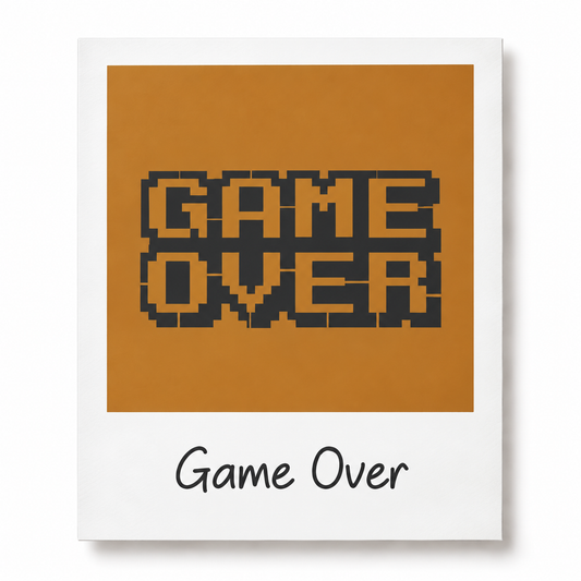 Game Over LatteShot desen kartı