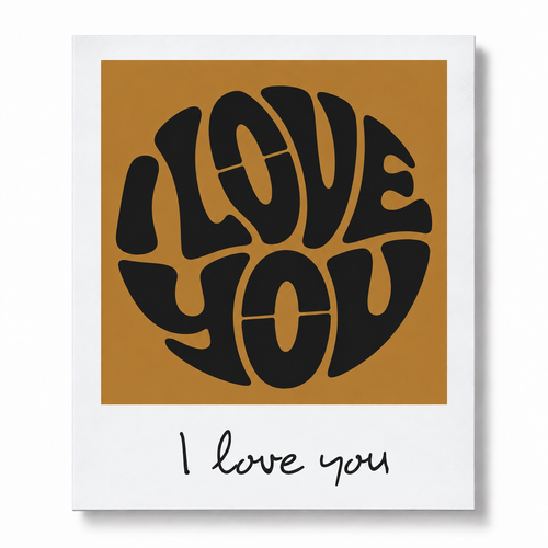 I Love You LatteShot desen kartı