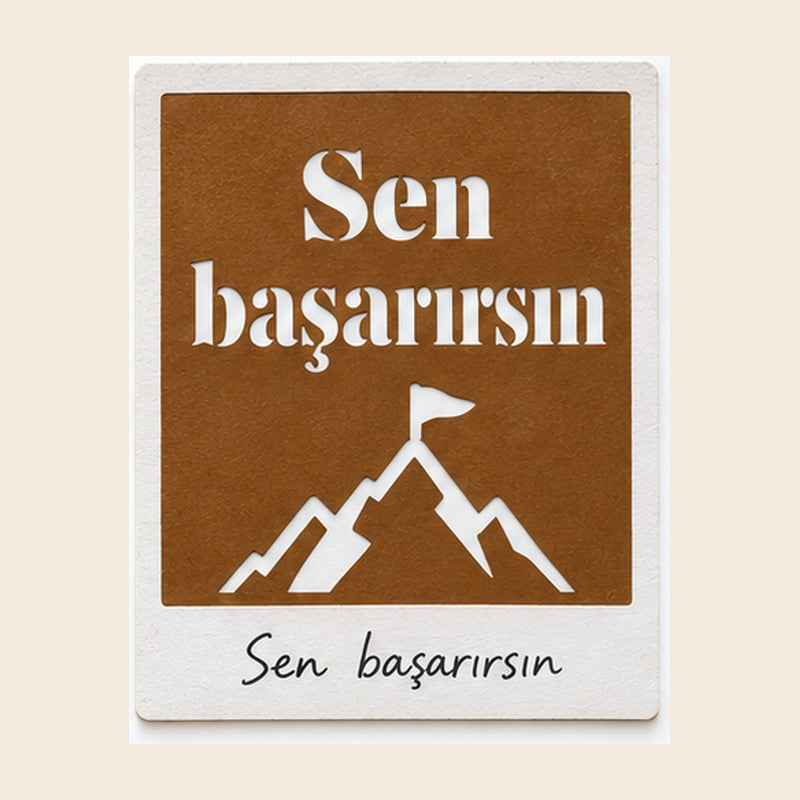 Sen Başarırsın desen kartı