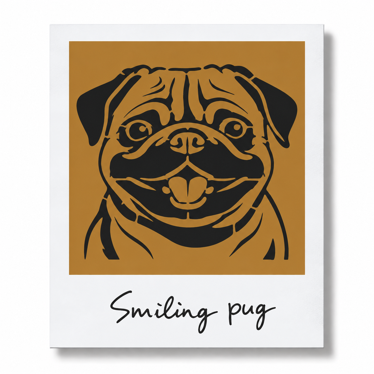 Smiling Pug LatteShot desen kartı
